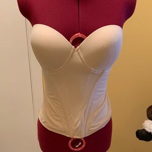 Jezebel Elegant Cream Strapless Corset with padded cups